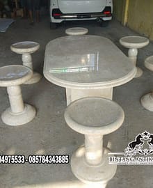 Meja Marmer Oval 1