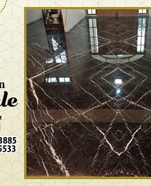 Lantai Marmer Marquina Motif Nyambung