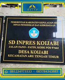 Papan Nama Batu Granit Hitam