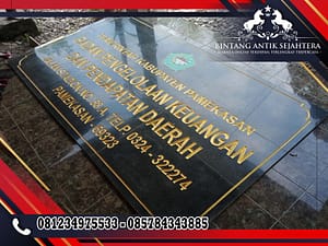 Papan Nama Kantor Dari Batu Granit