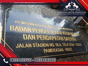 Papan Nama Kantor Dari Batu Granit